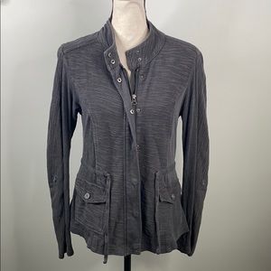Anthropologie Saturday Sunday grey zip up - S